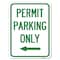 Signmission Permit Parking With Left Arrow Heavy-Gauge Aluminum Rust Proof Parking Sign, 18" x 24", A-1824-23327 A-1824-23327 - alternate 1